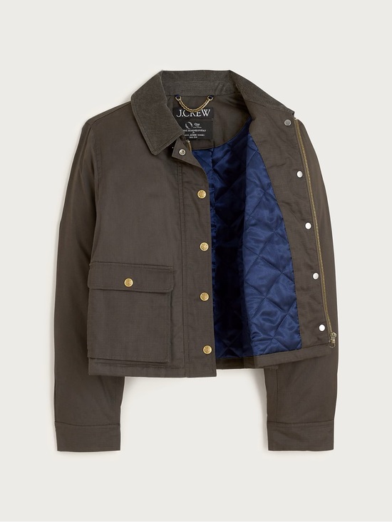 J. Crew Jackets & Blazers - NWT J. Crew Olive Short Utility Jacket with Corduroy Collar